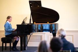 Jersey Festival of the Performing Arts Music Section Eisteddfod 2024 Class 15 Piano solo U18 Competitors learning less than 3 years Elizabeth Lowe Picture: JON GUEGAN