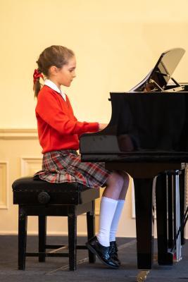 Jersey Festival of the Performing Arts Music Section Eisteddfod 2024 Class 15 Piano solo U18 Competitors learning less than 3 years Milleigh Milner Picture: JON GUEGAN