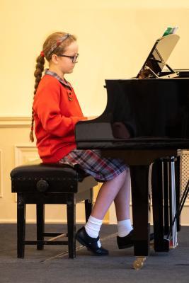 Jersey Festival of the Performing Arts Music Section Eisteddfod 2024 Class 15 Piano solo U18 Competitors learning less than 3 years Madeleine Harvey Picture: JON GUEGAN