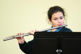 Chateau Vermont. Jersey Eisteddfod music section. The Ray Kitchen Award, Class 107 Woodwind Solo, under 18 years old, competitiors learning less than 3 years. Alexandra Neves playing flute, playing Danish Blues        Picture: ROB CURRIE