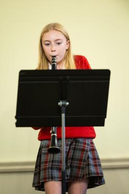 Chateau Vermont. Jersey Eisteddfod music section. The Ray Kitchen Award, Class 107 Woodwind Solo, under 18 years old, competitiors learning less than 3 years. Freya Satchell playing clarinet, playing Nature Boy        Picture: ROB CURRIE