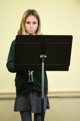 Chateau Vermont. Jersey Eisteddfod music section. The Ray Kitchen Award, Class 107 Woodwind Solo, under 18 years old, competitiors learning less than 3 years. Eva Bertel playing oboe, playing Sailing Free        Picture: ROB CURRIE