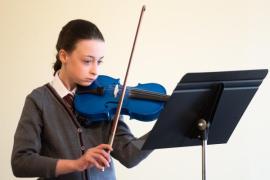 Jersey Festival of the Performing Arts Music Section Eisteddfod 2024 Class 68 Strings Solo U18 Less than 3 years learning  Sienna Dell'Avvocato, Violin Picture: JON GUEGAN