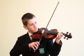 Jersey Festival of the Performing Arts Music Section Eisteddfod 2024 Class 68 Strings Solo U18 Less than 3 years learning  Thomas North, Violin Picture: JON GUEGAN