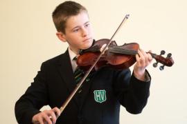 Jersey Festival of the Performing Arts Music Section Eisteddfod 2024 Class 68 Strings Solo U18 Less than 3 years learning  Thomas North, Violin Picture: JON GUEGAN