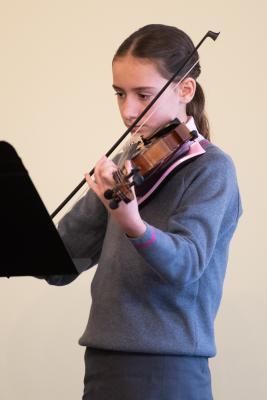 Jersey Festival of the Performing Arts Music Section Eisteddfod 2024 Class 70 Strings Solo, U18 5 years and over learning Olivia Sophia Ventura Nieper, Violin Picture: JON GUEGAN