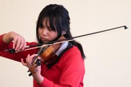 Jersey Festival of the Performing Arts Music Section Eisteddfod 2024 Class 70 Strings Solo, U18 5 years and over learning Sofia Tsang, Violin  Picture: JON GUEGAN