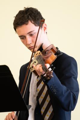 Jersey Festival of the Performing Arts Music Section Eisteddfod 2024 Class 70 Strings Solo, U18 5 years and over learning Samuel Spears, Violin Picture: JON GUEGAN