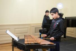 Chateau Vermont. Jersey Eisteddfod music section. Class 126, percussion solo, under 14 years.  Diogo Gouveia, playing On the Breeze by Faulkner                  Picture: ROB CURRIE