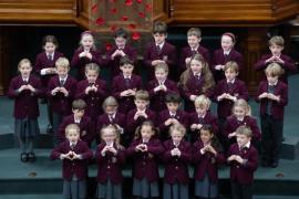 Jersey Festival of the Performing Arts Music Section Eisteddfod 2024  Class 262 The 2nd Lady Boot (RC) Shield for Juvenile Choirs U7 years St George's Lower Prep choir Picture: JON GUEGAN