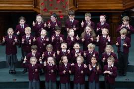 Jersey Festival of the Performing Arts Music Section Eisteddfod 2024  Class 262 The 2nd Lady Boot (RC) Shield for Juvenile Choirs U7 years St George's Lower Prep choir Picture: JON GUEGAN