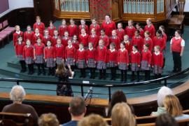 Jersey Festival of the Performing Arts Music Section Eisteddfod 2024  Class 267 The Connetable de St Helier trophy U11 choir JCP Senior choir Picture: JON GUEGAN