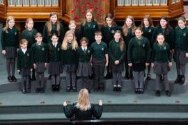 Jersey Festival of the Performing Arts Music Section Eisteddfod 2024  Class 267 The Connetable de St Helier trophy U11 choir St Lawrence Primary school choir Picture: JON GUEGAN