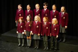 Arts Centre. Jersey Eisteddfod music section. The Hamon Cup, Class 245, ensemble for 4 to 11 voices, under 14 years. Chamber Choir from St george's school singing                     Picture: ROB CURRIE