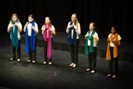 Arts Centre. Jersey Eisteddfod music section. The Hamon Cup, Class 245, ensemble for 4 to 11 voices, under 14 years. The Singing Magpies choir                     Picture: ROB CURRIE