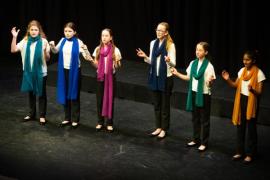 Arts Centre. Jersey Eisteddfod music section. The Hamon Cup, Class 245, ensemble for 4 to 11 voices, under 14 years. The Singing Magpies choir                     Picture: ROB CURRIE