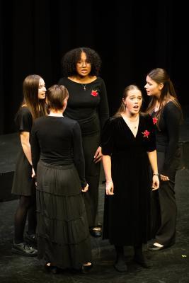 Arts Centre. Jersey Eisteddfod music section. The Small Groups Trophy, Class 251, ensemble for 4 to 11 voices from stage, show or film, under 18 years. Chant'tie Seniors choir                     Picture: ROB CURRIE