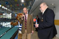 The start of the Swimarathon 2023 with Lt Gov Jerry Kid and Peter Tabb Picture: DAVID FERGUSON
