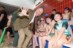Roiuge Bouillon Primary. The start of the Swimarathon 2023 with Lt Gov Jerry Kid. Picture: DAVID FERGUSON