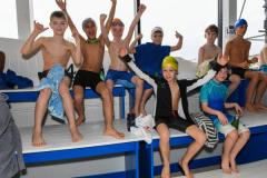 De la Salle Primary. The start of the Swimarathon 2023 with Lt Gov Jerry Kid. Picture: DAVID FERGUSON