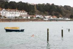 Calendar, weather 39 ft Spring tide at St Brelade's Bay  sea swimming Picture: JON GUEGAN