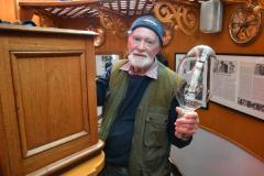 Former Lighthouse Guardian David Turner with a 1000 watt bulb 150th Anniversary of Corbiere Lighthouse Picture: DAVID FERGUSON