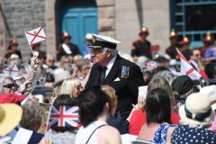 Cpt Brian Nibbs Liberation Day service in Liberation Square, Re-Enactment and Cavalcade  Picture: DAVID FERGUSON