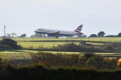 STANDALONE BA landing at the airport Weather Picture: DAVID FERGUSON