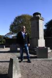 Philip le Brocq at the WW2 memorial St Brelade's Bay Picture: DAVID FERGUSON