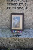 Philip le Brocq at the WW2 memorial St Brelade's Bay Picture: DAVID FERGUSON