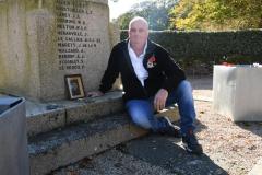 Philip le Brocq at the WW2 memorial St Brelade's Bay Picture: DAVID FERGUSON