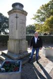 Philip le Brocq at the WW2 memorial St Brelade's Bay Picture: DAVID FERGUSON