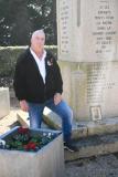 Philip le Brocq at the WW2 memorial St Brelade's Bay Picture: DAVID FERGUSON