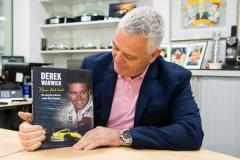 Derek Warwick Honda. Derek Warwick, former Formula 1 racing driving, with his book called Never Look Back                  Picture: ROB CURRIE