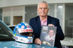 Derek Warwick Honda. Derek Warwick, former Formula 1 racing driving, with his book called Never Look Back                  Picture: ROB CURRIE