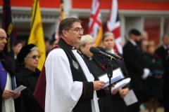 The Dean The Very Reverend Michael Keirle Remembrance Day at the Cenotaph Picture: DAVID FERGUSON