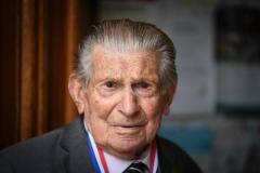 WW2 D Day Veteran Ernest Thorne  Remembrance Day at the Cenotaph Picture: DAVID FERGUSON