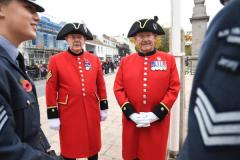 Air cadets meet the chelsea pensioners Remembrance Day at the Cenotaph Picture: DAVID FERGUSON