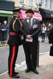 Justin Oldridge (Gov House) and Tim Daniels(Royal British Legion) Remembrance Day at the Cenotaph Picture: DAVID FERGUSON