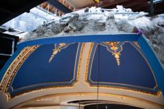 Jersey Opera House renovations. The backside of the dome has had it's structure strengthened using a lathe and plaster cast restoration process by Stevensons of Norwich                       Picture: ROB CURRIE