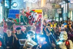 Christmas Lights Switch On and Parade. Santa Father Christmas drives his sleigh down King Street                         Picture: ROB CURRIE