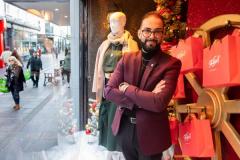 Voisins Christmas displays with visual merchandiser Yhonny Picture: JON GUEGAN