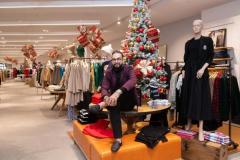 Voisins Christmas displays with visual merchandiser Yhonny Picture: JON GUEGAN