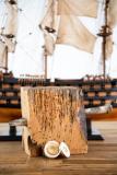 Mike Hill, CEO of Paul Fraser Collectibles (CORRECT SPELLING OF COLLECTIBLES). A scale model of HMS Victory in the background and in foreground a piece of wood and a a nail from the actual ship together with a lock of hair belonging to Admiral Lord Nelson               Picture: ROB CURRIE