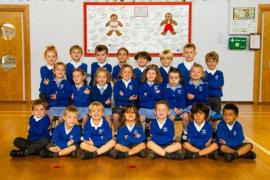 Grouville school reception class of Mrs Sara Wildey                      Picture: ROB CURRIE