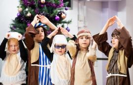 St Saviour's school Key Stage 1 nativity 'Angel Express' Shepherds with their flock Picture: JON GUEGAN