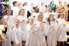 St Saviour's school Key Stage 1 nativity 'Angel Express' The Angels Picture: JON GUEGAN