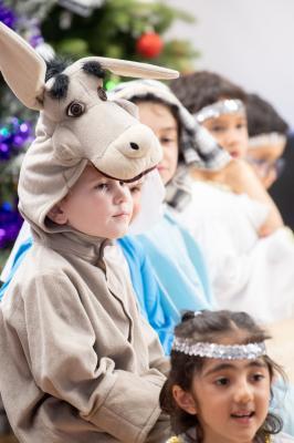 St Saviour's school Key Stage 1 nativity 'Angel Express' Donkey Picture: JON GUEGAN
