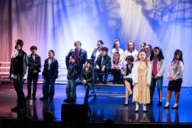 Haute Vallee school production of Grease. FRONT OF STAGE L>R Patrick Vaughan as Danny Zuko and Ines Rosa as Sandy Dumbrowski                  Picture: ROB CURRIE