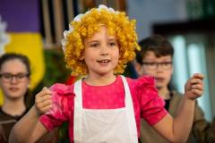 St Helier Methodist centre. St George's school years 5 & 6 dress rehearsal for their play ‘A Funny Thing Happened On the Way to Camelot!’. Winnie playing Arthur's Mum                    Picture: ROB CURRIE